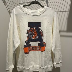 Auburn Women's Cream Crew Neck Sweater